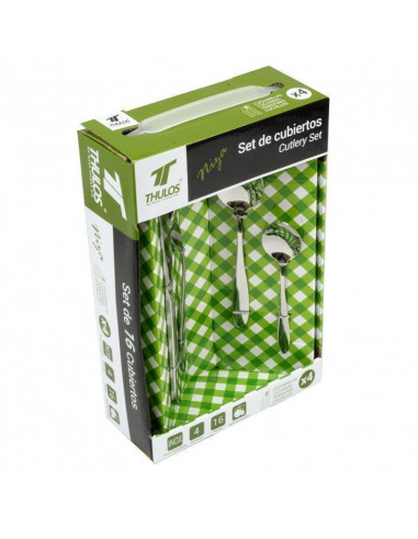 SET DE 16 CUBIERTOS HECHOS DE ACERO...