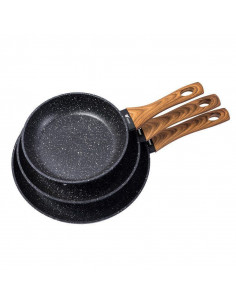 JUEGO DE 3 SARTENES, CON ANTIADHERENTEGRANITO BRUSSELS...