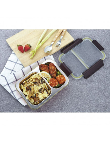 FIAMBRERA DE 750ML, LIBRE DE BPA, DE 2 COMPARTIMENTOS TH-LB75