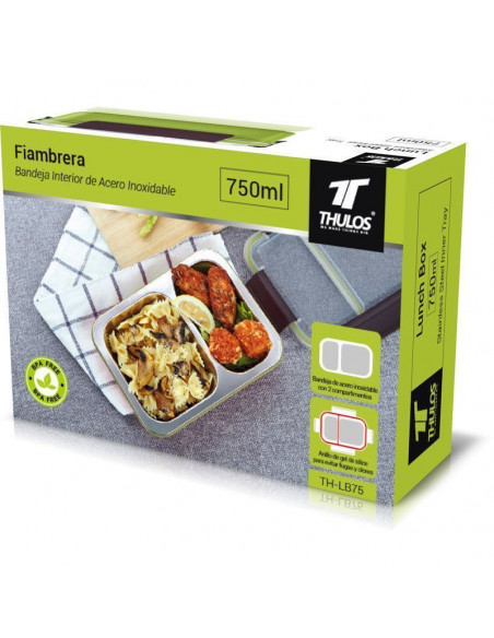 FIAMBRERA DE 750ML, LIBRE DE BPA, DE 2 COMPARTIMENTOS TH-LB75