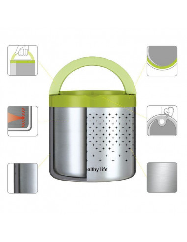 FIAMBRERA DE ACERO INOXIDABLE CON ASA...