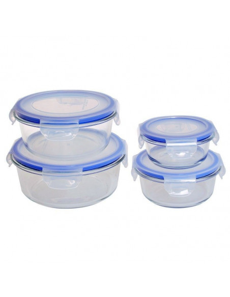 SET DE 4 FIAMBRERAS REDONDAS EN VIDRIO (CERTIFICADO LFGB) TH-KA015