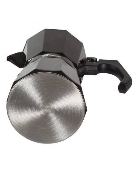 CAFETERA CLÁSICA DE COLOR NEGRO DE ALUMINIO, VARIAS CAPACIDADES TH-BKCI (6 TAZAS)