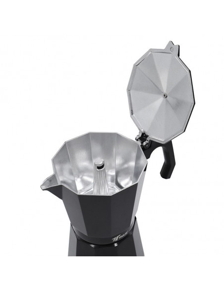 CAFETERA CLÁSICA DE COLOR NEGRO DE ALUMINIO, VARIAS CAPACIDADES TH-BKCI (12 TAZAS)