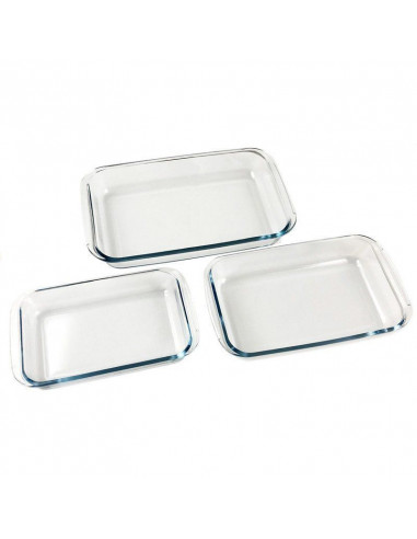 SET DE 3 BANDEJAS DE VIDRIO...