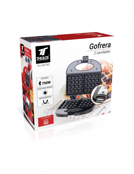 GOFRERA CON 2 CAVIDADES ANTIADHERENTE THULOS TH-GF752