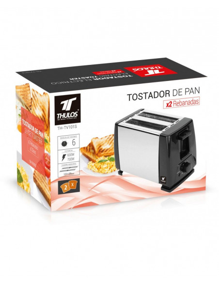 TOSTADOR ELÉCTRICO 6 NIVELES DE TOSTADO, 700W THULOS TH-TV101 (NEGRO)