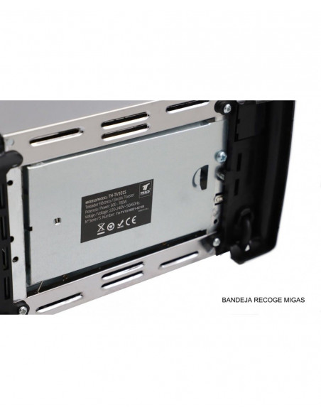 TOSTADOR ELÉCTRICO 6 NIVELES DE TOSTADO, 700W THULOS TH-TV101 (NEGRO)