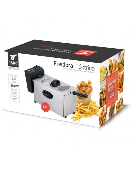 Freidora eléctrica 2.5L,Carcasa de acero inoxidable pulido 2000W TH-FR2.5v2