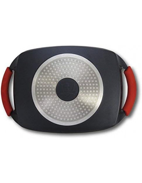 Plancha con revestimiento de piedra antiadherente, libre e PFOA RC-GPSC47 (NEGRO)