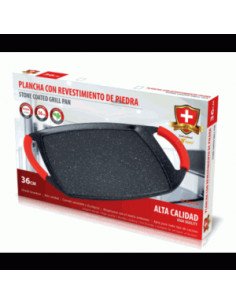 Plancha con revestimiento de piedra, libre de PFOA, 36 cm... 2
