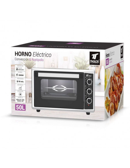 HORNO ELÉCTRICO, CAPACIDAD DE 50L, DOBLE PUERTA DE CRISTAL TH-HE50L