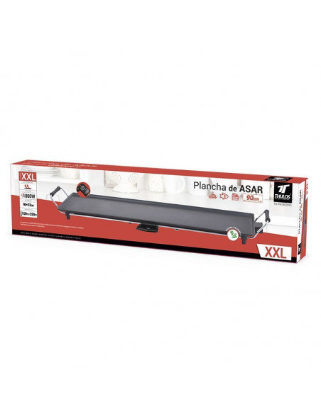 PLANCHA DE ASAR XXL, peso de 2.9Kg, 1800W, 90X23CM THULOS TH-PA1802