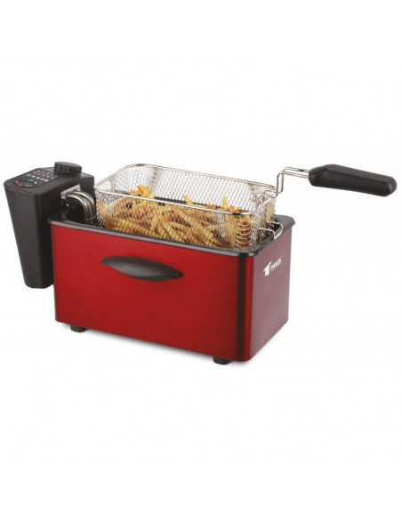 FREIDORA ELÉCTRICA, CANTIDAD MÁXIMA DE ACEITE 3.5 LITROS TH-FR35W (ROJO)