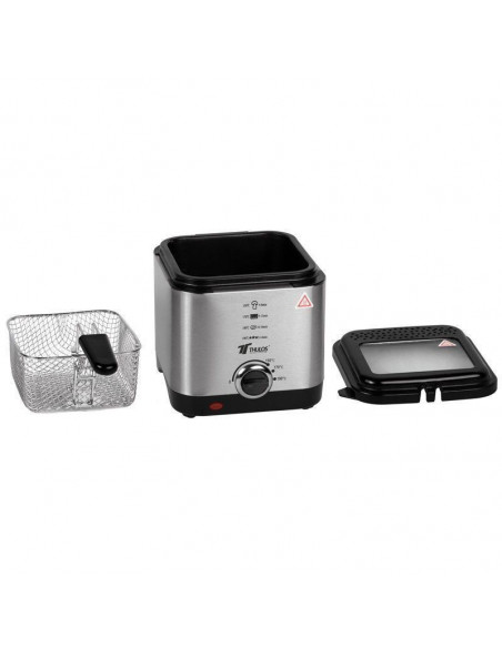 FREIDORA ELÉCTRICA EXTERIOR DE ACERO INOXIDABLE 1.5 LITROS TH-FR11INOX