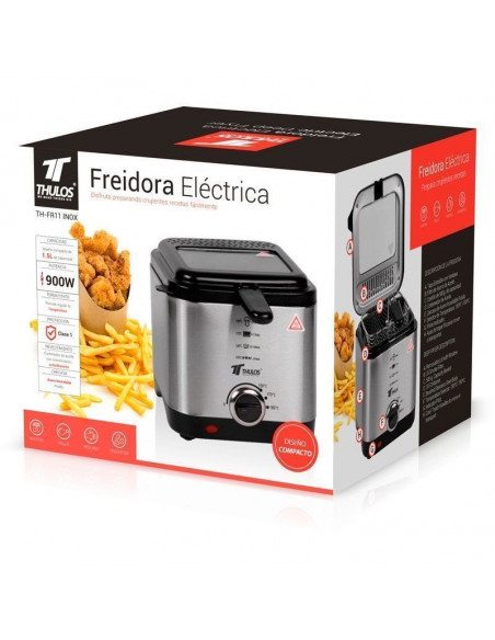 FREIDORA ELÉCTRICA EXTERIOR DE ACERO INOXIDABLE 1.5 LITROS TH-FR11INOX