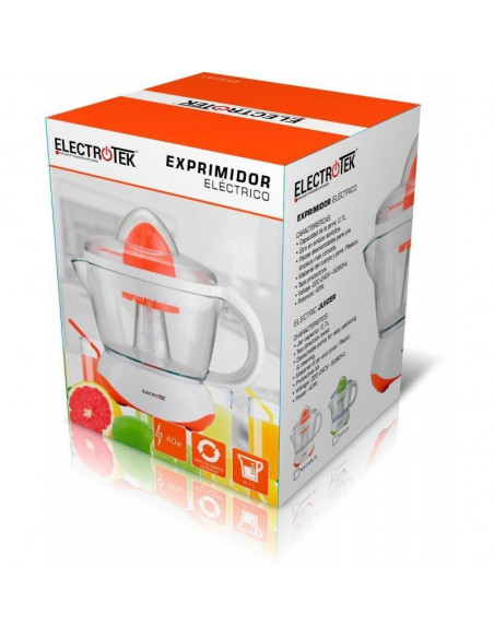 EXPRIMIDOR ELÉCTRICO, POTENCIA DE 40W, 0.7L ELECTROTEK ET-EX70