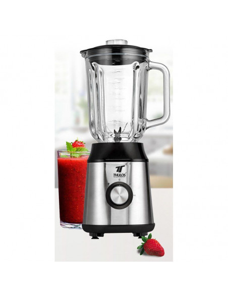 BATIDORA DE VASO, CUERPO DE ACERO INOXIDABLE, 2 VELOCIDADES, 1.5 LITROS, 600W TH-BV102