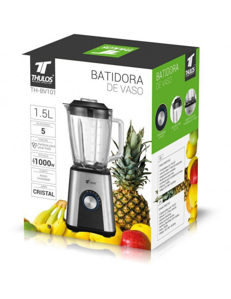 BATIDORA DE VASO DE CRISTAL, JARRA DE 1.5 LITROS TH-BV101