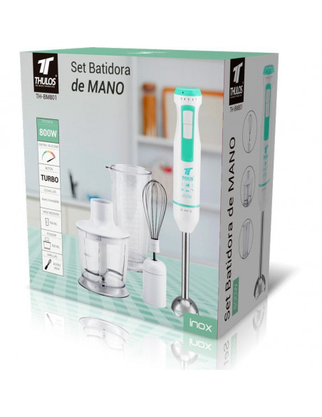 SET BATIDORA DE VARILLA, MOTOR DC DE COBRE, POTENCIA DE 800W. THULOS TH-BM801
