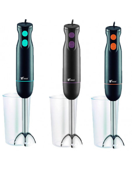 BATIDORA DE VARILLA, POTENCIA DE 400W, 2 HOJAS DE ACERO INOXIDABLE. THULOS TH-BM514 (NARANJA)