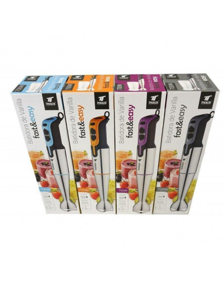 BATIDORA DE VARILLA 700W, BAJO RUIDO, MEDIDOR DE 800ML TH-BM512 (MORADO)