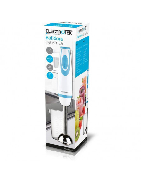 BATIDORA DE MANO 200W, 2 VELOCIDADES, VARILLA INOXIDABLE ET-BM200SS (AZUL)