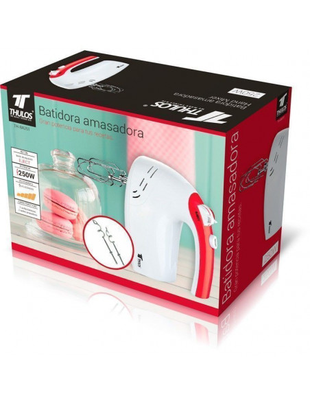 BATIDORA-AMASADORA, 2 VARILLAS BATIDORAS, 250W, 5 VELOCIDADES TH-BA251 (MORADO)