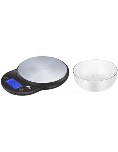 BALANZA DE COCINA DIGITAL DE ALTA PRECISIÓN, FUNCIÓN DE TARA, 5KG TH-DS8023 (NEGRO)