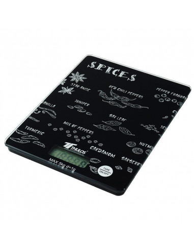 BALANZA DE COCINA DIGITAL, 5KG DE CAPACIDAD Y FUNCIÓN TARA TH-DS109 (NEGRO)