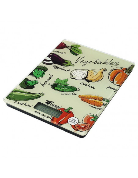 BALANZA DE COCINA DIGITAL, 5KG DE CAPACIDAD Y FUNCIÓN TARA TH-DS109 (VERDE)