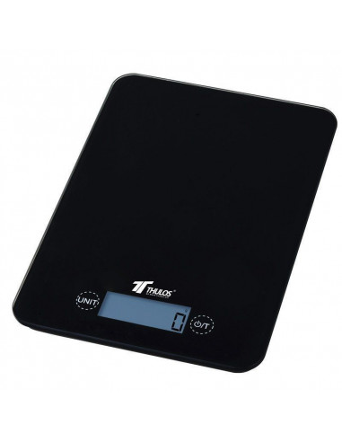 BALANZA DE COCINA DIGITAL, 4 SENSORES DE ALTA PRECISIÓN, CAPACIDAD DE 5KG TH-DS107 (NEGRO)