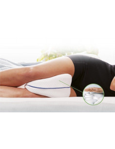 Almohada descanso para piernas. Hecha de espuma y funda...