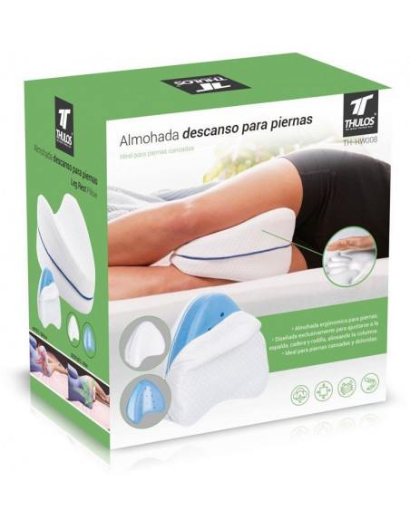 Almohada descanso para piernas. Hecha de espuma y funda de poliéster THULOS TH-HW008